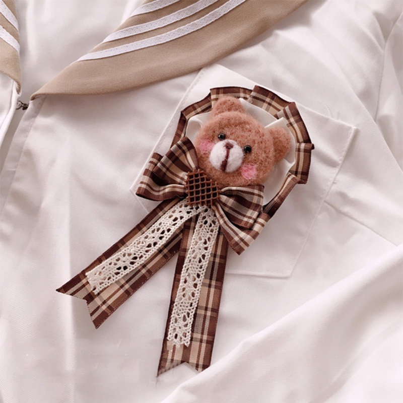 Ghim Cài Áo Hình Chú Gấu Hoạt Hình Phong Cách Lolita Đáng Yêu