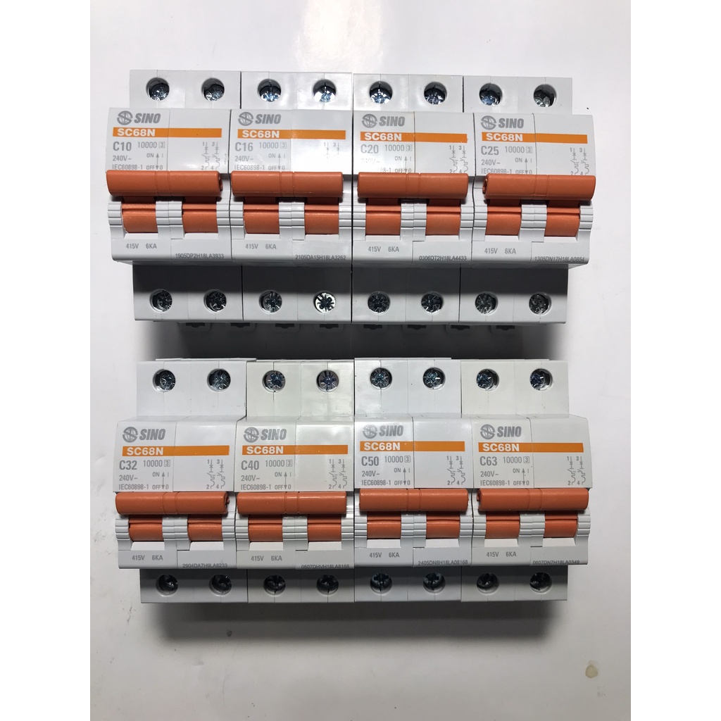 Át 2 cực 10,16,20,25,32,40,50,63A SC68N 6KA Sino