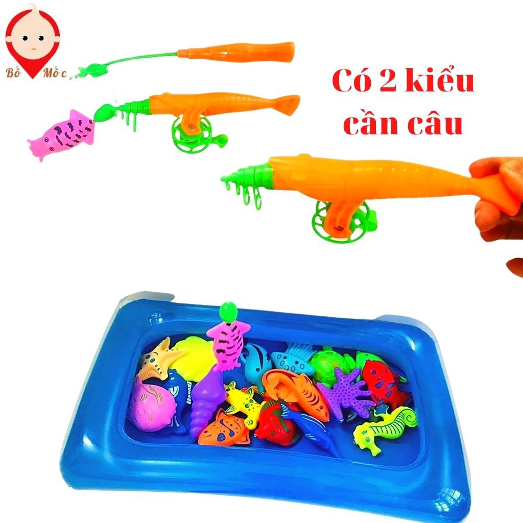 Set 36 Món Đồ Chơi Câu Cá Nhựa Tặng Kèm Rỏ - Câu Cá Nam Châm Vui Nhộn Cho Bé Yêu - Shop Bố Mốc