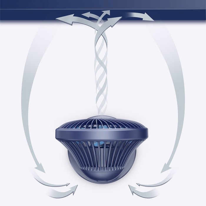 Quạt mini để bàn Baseus Ocean Fan Pin sạc 2000mAh, 3 mức tốc độ gió, thích hợp để trên bàn làm việc và phòng điều hòa