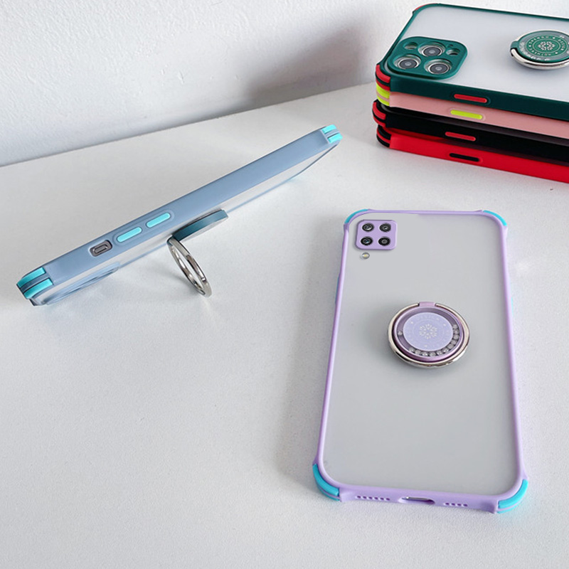 Ốp Lưng Chống Sốc Có Nhẫn Đỡ Điện Thoại Cho Samsung Galaxy A11 A12 4-corners | BigBuy360 - bigbuy360.vn