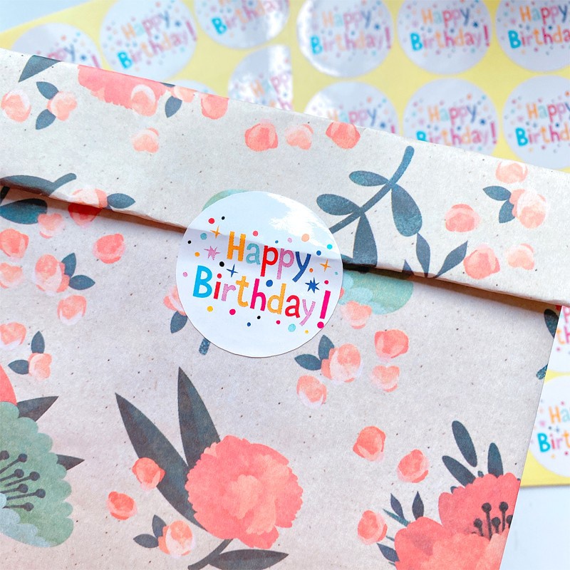 Set 100 Miếng Dán Tròn 3.5cm Trang Trí Sổ Tay diy