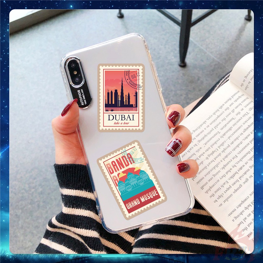 ❉ 02 Sticker Dán Trang Trí Phong Cách Retro ❉ Bộ 50 Miếng Dán Chống Thấm Nước Họa Tiết Thời Trang Dùng Trang Trí