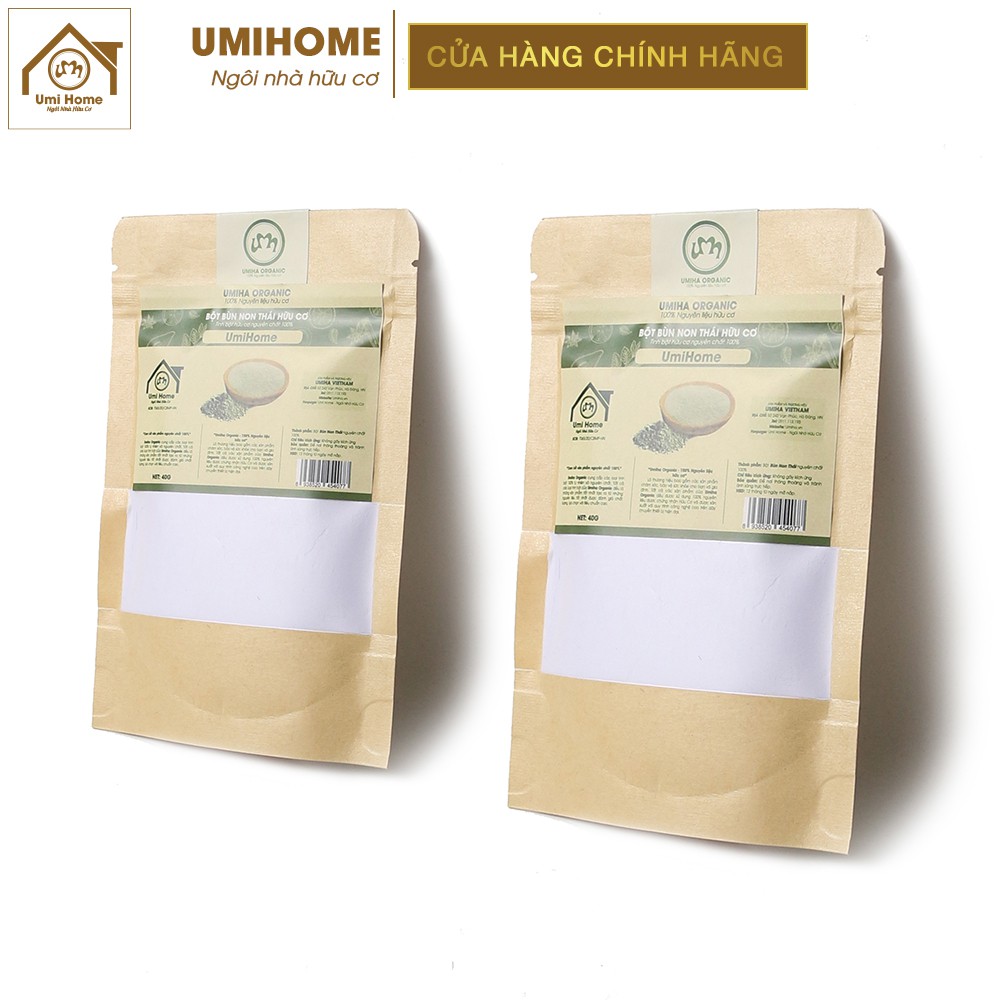 Bột Bùn Non đắp mặt nạ hữu cơ UMIHOME nguyên chất 40g | Young mud powder 100% Organic