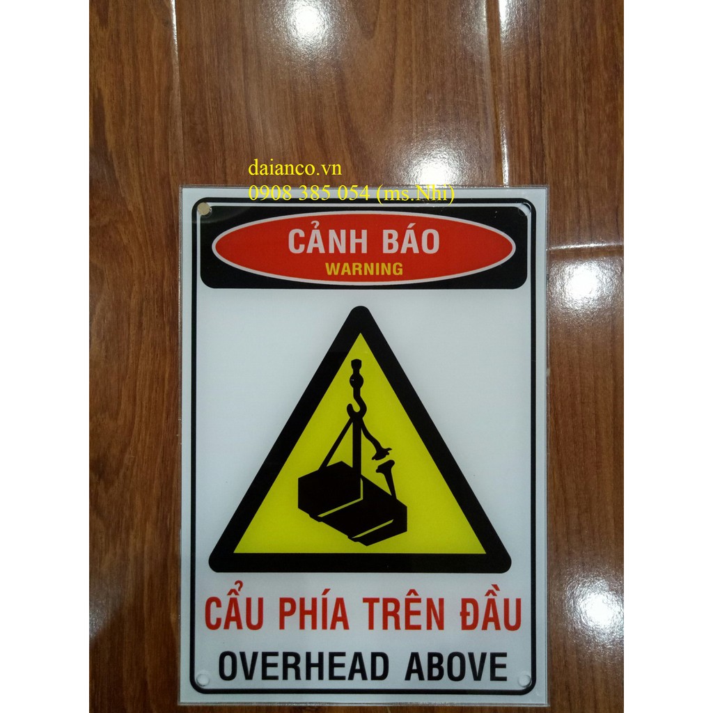 BIỂN CẢNH BÁO CHẤT LIỆU MICA ĐÀI LOAN 3 LY  CẮT LAZER- HÌNH THẬT, CÓ SẴN
