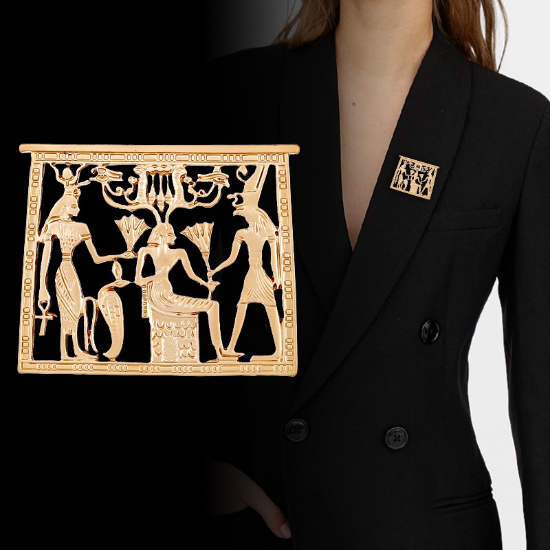 Ghim cài áo Vest hình nữ hoàng Cleopatra, Lapel Pin cài vest GH-416