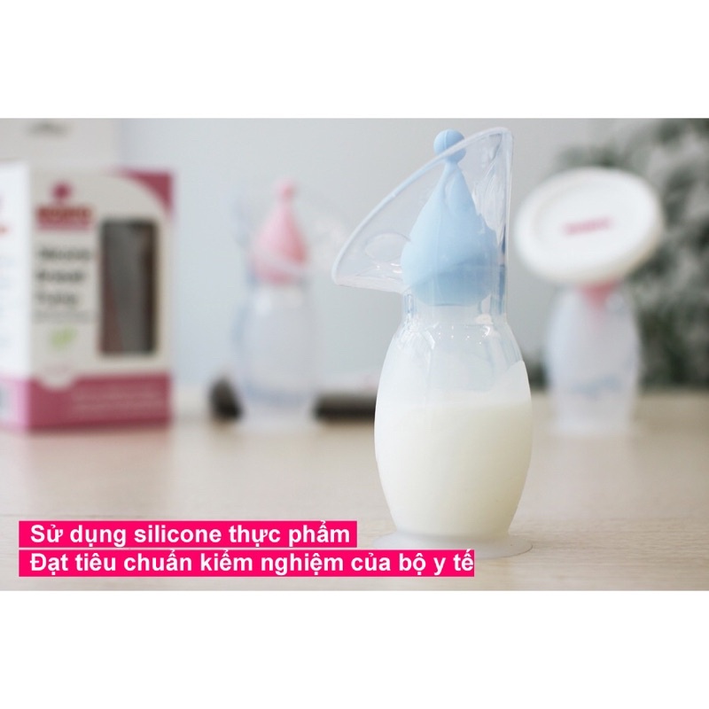 Cốc hứng sữa Silicone cao cấp Hichito Nhật Bản (siêu mềm bám dính tốt) upass