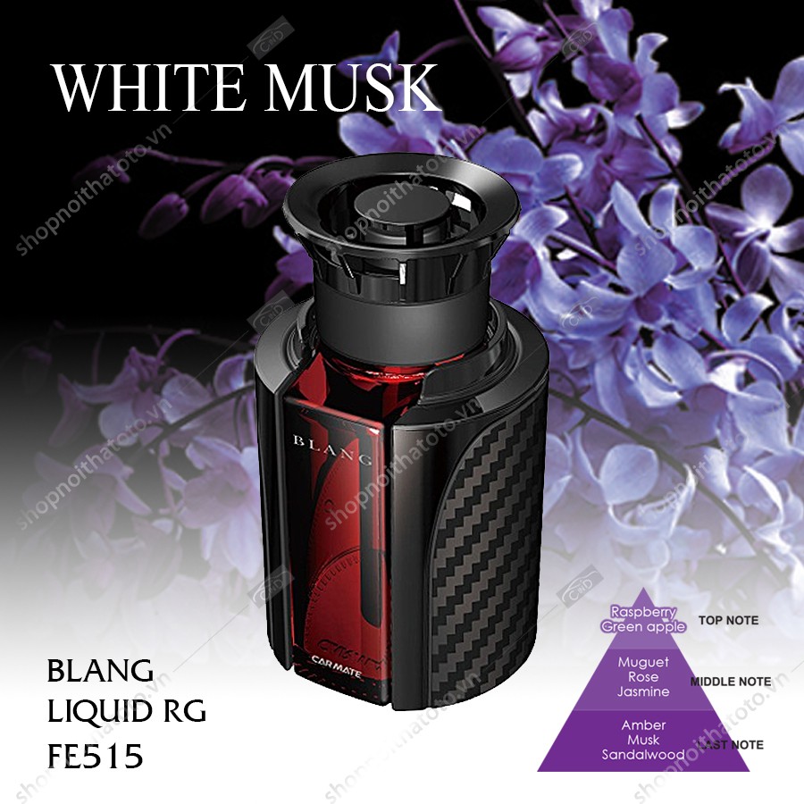 Nước Hoa Ô Tô CARMATE Blang Liquid RG FE515 White Musk 100ml - Nhập Khẩu Chính Hãng