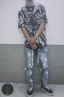 Champion small logo tie dye waxed