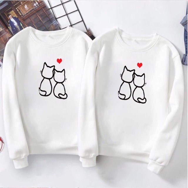 Áo đôi thu đông Mèo con dễ thương đủ màu đủ size (video quay sp bất kỳ tại xưởng)