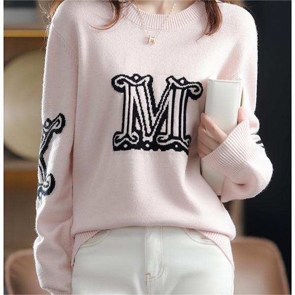 Áo sweater ZHELIHANGFEI tay dài dáng rộng in chữ kiểu Mỹ thời trang