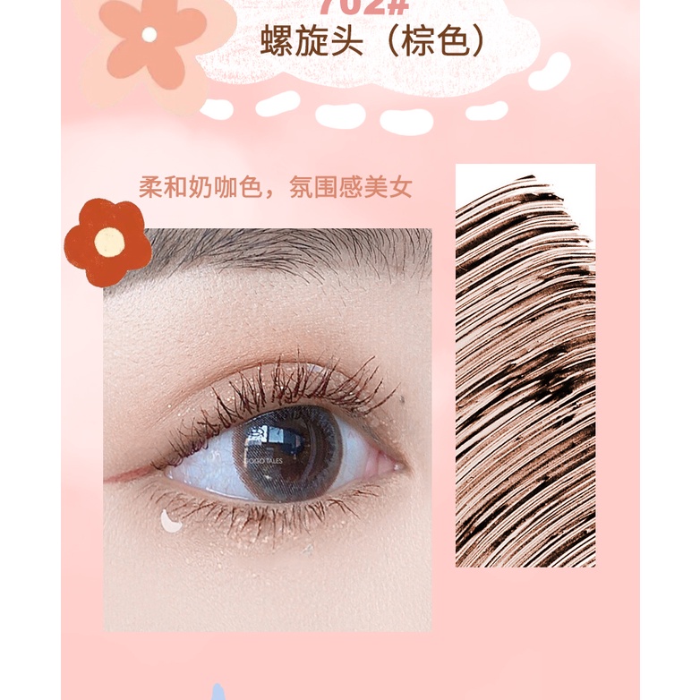Mascara GOGO TALES Màu Đen/Nâu Đầu Cọ Nhỏ Làm Dài/Dày Và Cong Mi Tự Nhiên Chống Nước Chống Mồ Hôi NO.GT347