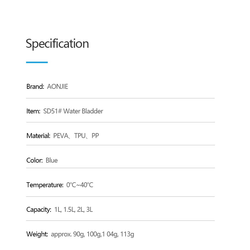 TÚI NƯỚC AONIJIE SD51