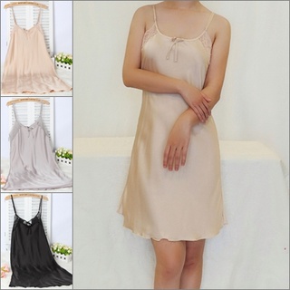 Váy ngủ lụa [Mã CUPI15K giảm 15K đơn 100K] dáng dài kín đáo, chất đẹp xả lỗ có 3 màu