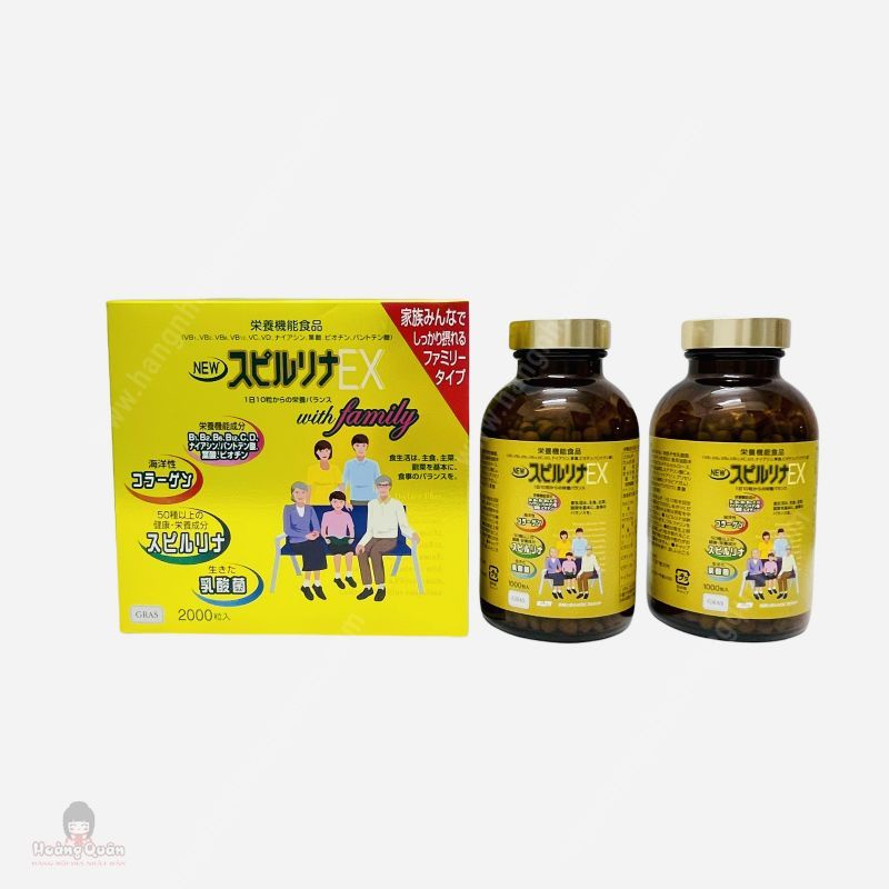 Viên uống tảo vàng Spirulina EX Nhật Bản 2000 viên - PHUONGTHAO.JPSHOP