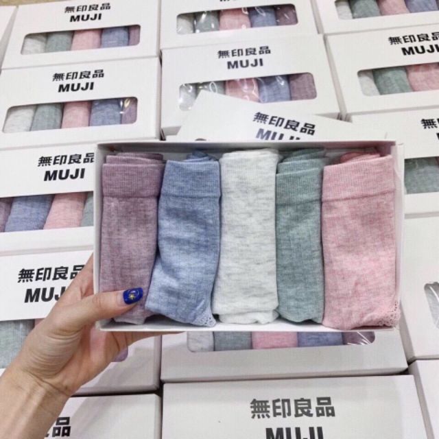 Hộp 5 quần lót muji muối tiêu kháng khuẩn xuất nhật