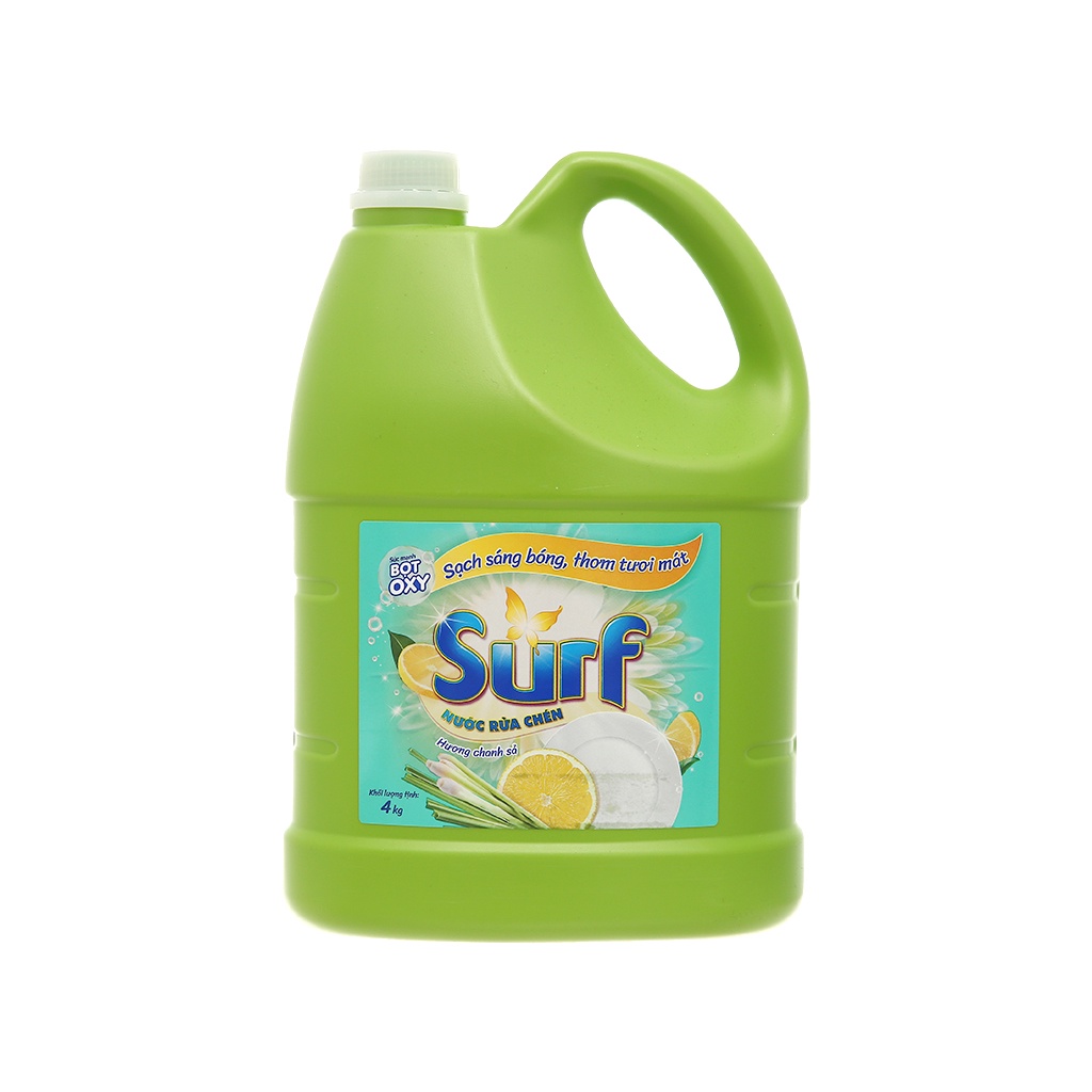 [Combo] Nước rửa chén Surf 2 can 8kg hương chanh xả sạch sáng bóng