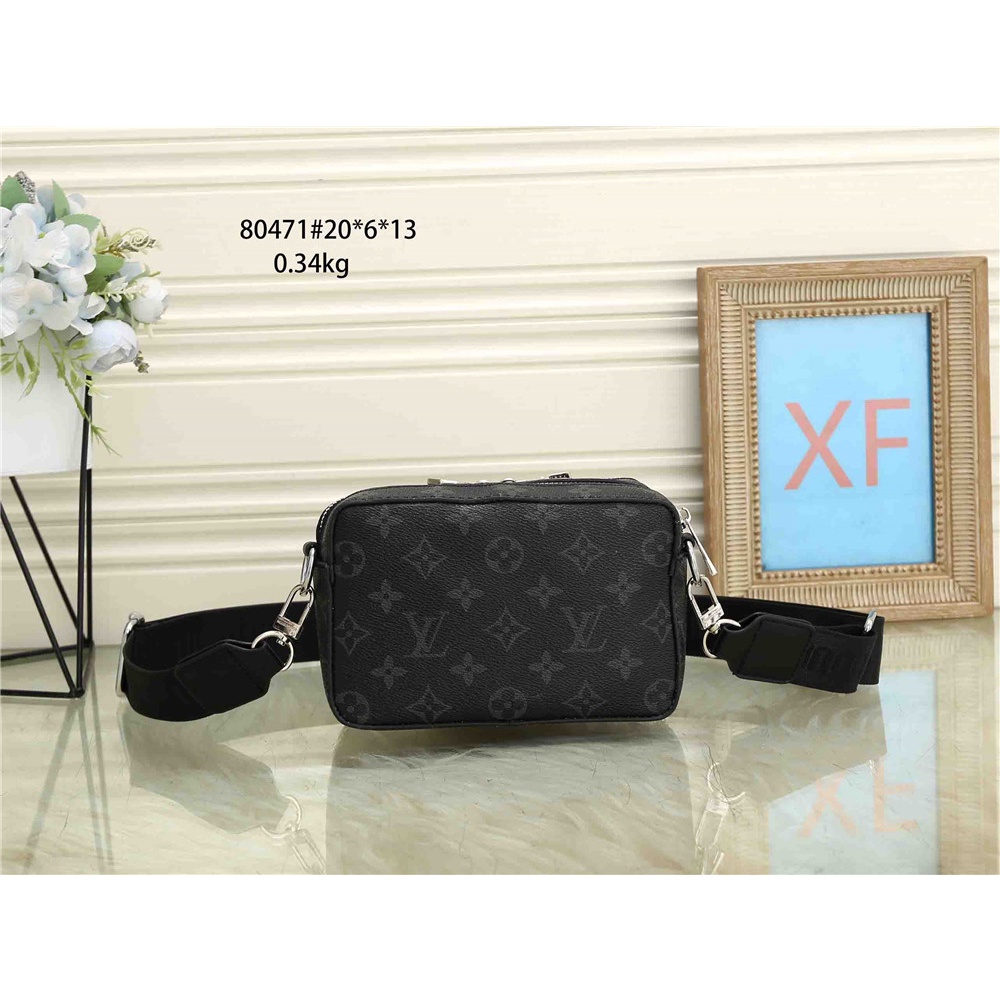 LV_Túi Đeo Chéo Da Hai Lớp 20cm Thời Trang Cho Nam Nữ