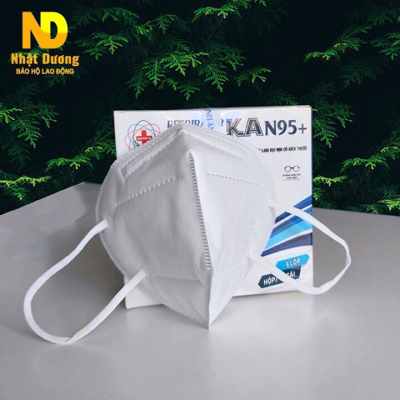 Khẩu trang y tế N95 chính hãng 5 lớp kháng khuẩn Khánh An hộp 10 cái có mút đệm mũi êm ngăn 95% vi khuẩn