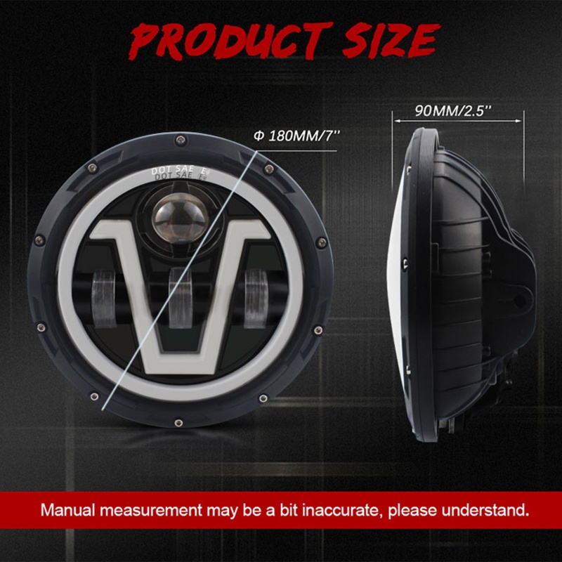 Đèn Pha LED 7Inch Màu RGB Halo Chuyên Dụng Cho Wrang