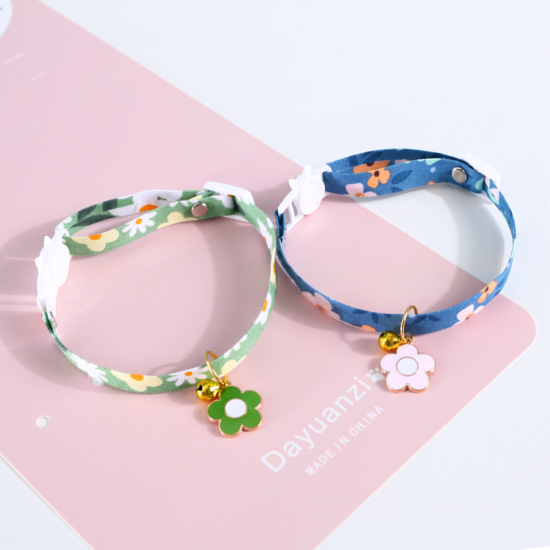 Vòng Cổ Có Chuông Hình Hoa Hướng Dương Dễ Thương An Toàn Cho Thú Cưng