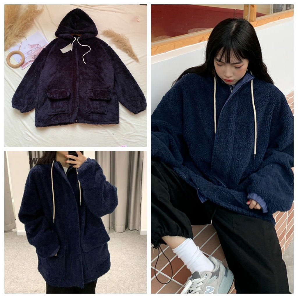 Áo khoác lông cừu form rộng tay bồng BULL Ulzzang Hàn Quốc - GEN_ZOO