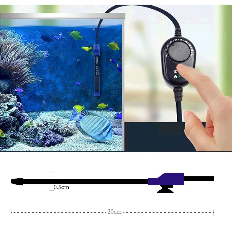 SƯỞI BỂ CÁ MINI SIÊU MỎNG GUO ECO HEATER - SƯỞI MINI