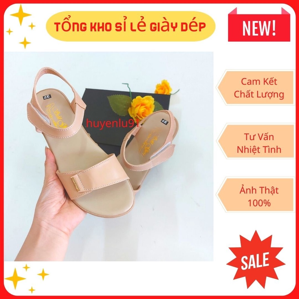 Dép sandal đế bằng quai ngang, xăng đan học sinh HL0017