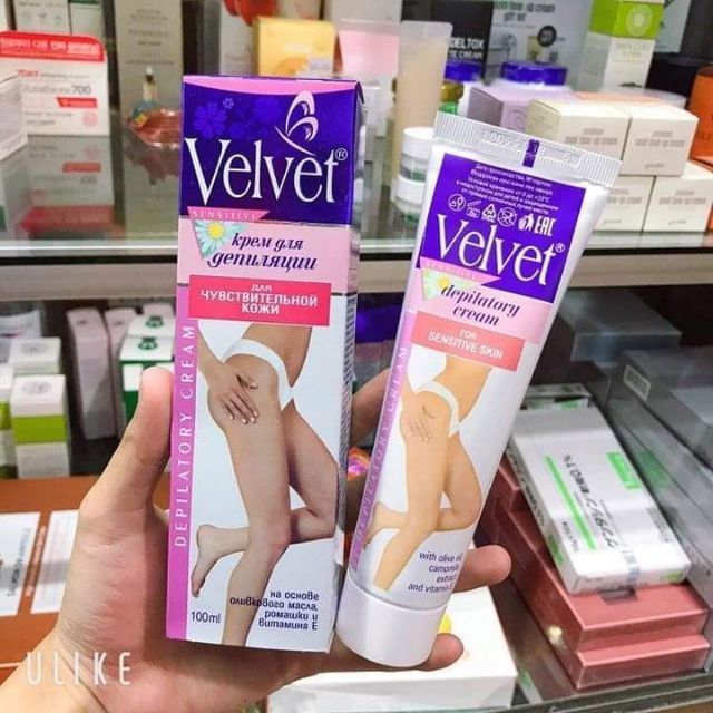 Kem Tẩy Lông VELVET Cho Da Nhạy Cảm DEPILATORY Nga 100ML giúp loại bỏ lông và làm da sáng mịn hơn