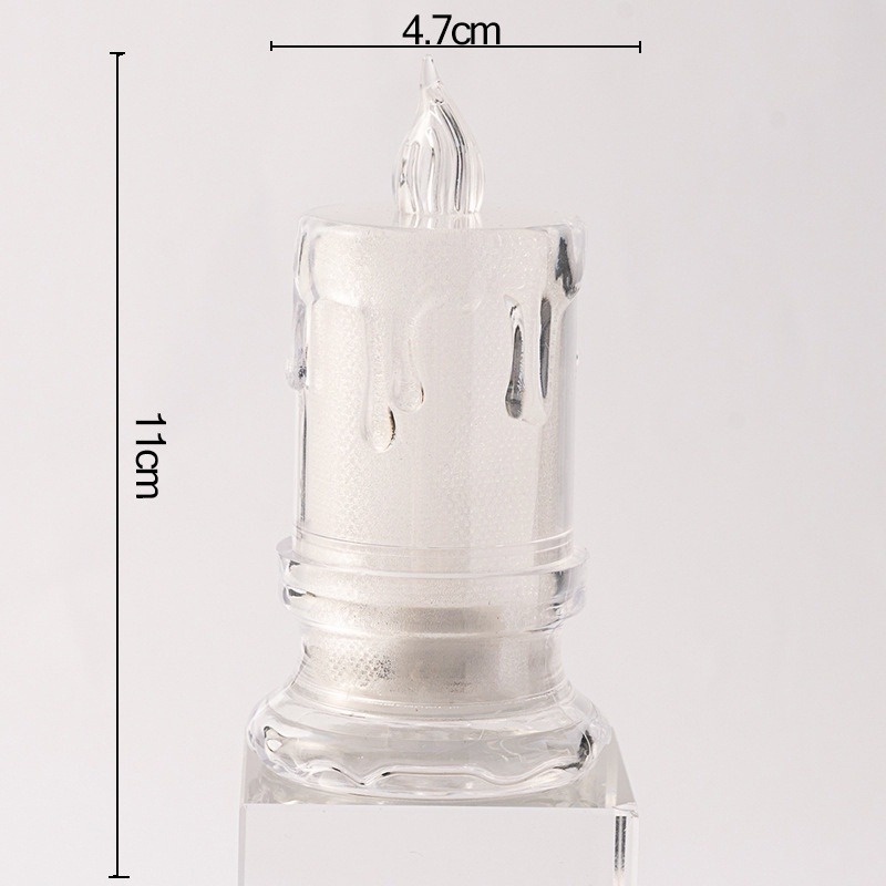 Đèn LED Acrylic Trong Suốt Không Khung Tạo Hình Nến Trang Trí Nhà Ở/Giáng Sinh
