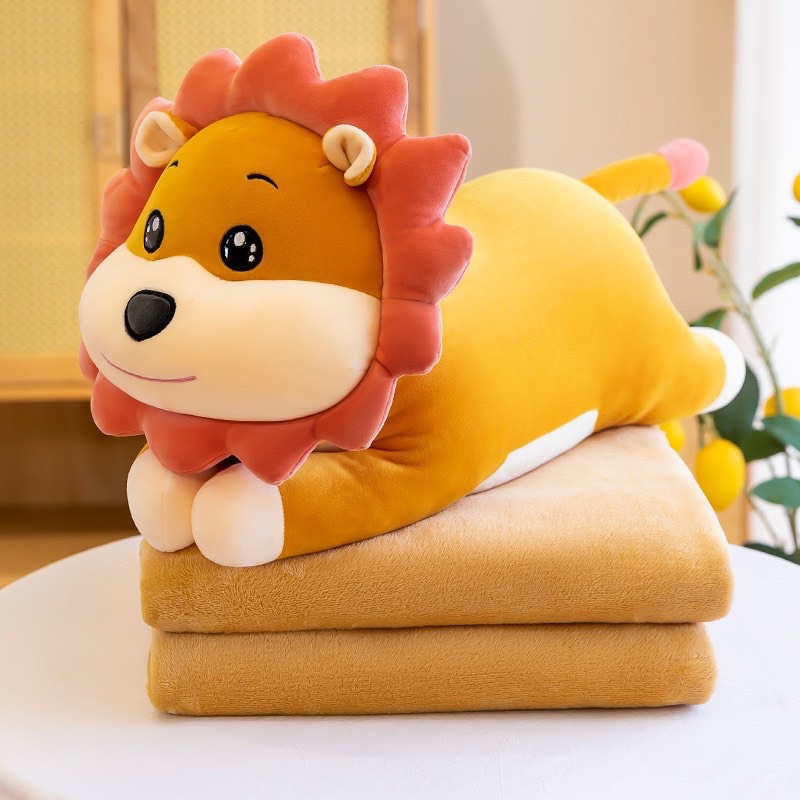 Bộ chăn gối văn phòng hình thú bông IGUN BEDDING chăn kèm gối