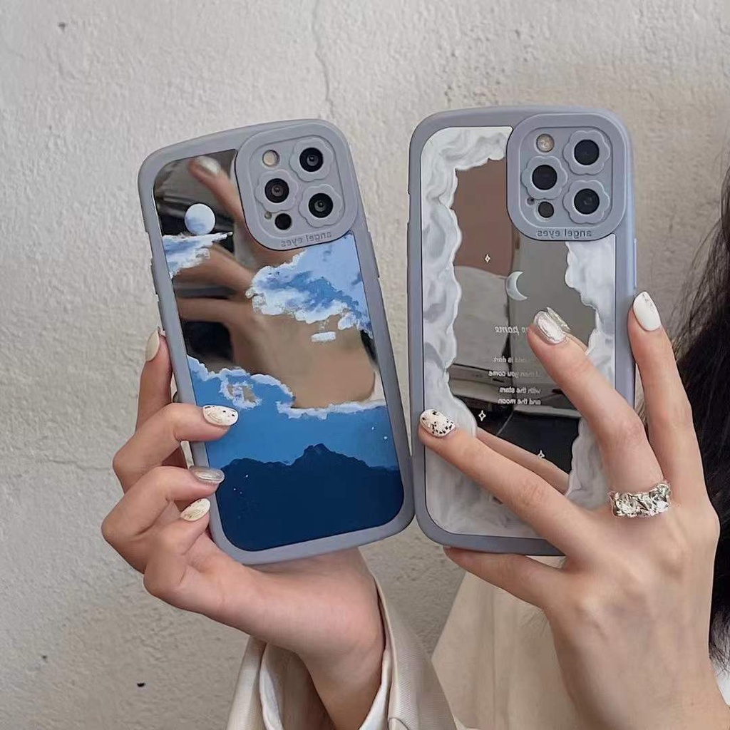 Ốp điện thoại mặt gương dễ thương cho iphone 12 12pro 12promax 13 13promax 11promax