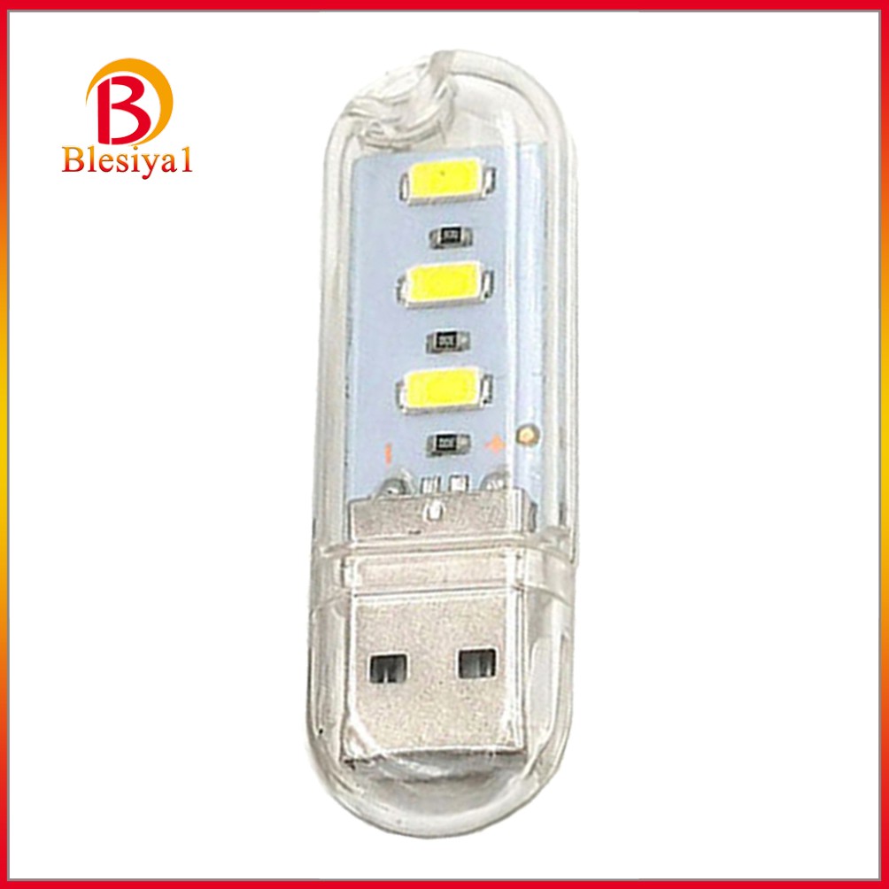 Đèn Led Usb Mini Bỏ Túi 3 Bóng 5v Màu Trắng