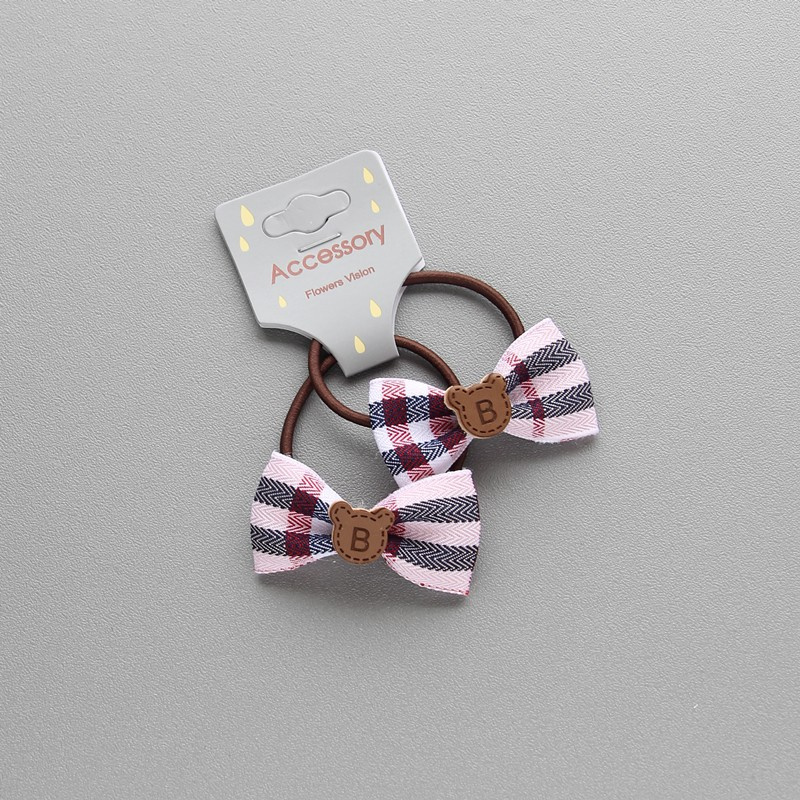 Set 2 Dây Cột Tóc Co Giãn Thắt Nơ Dễ Thương Cho Nữ