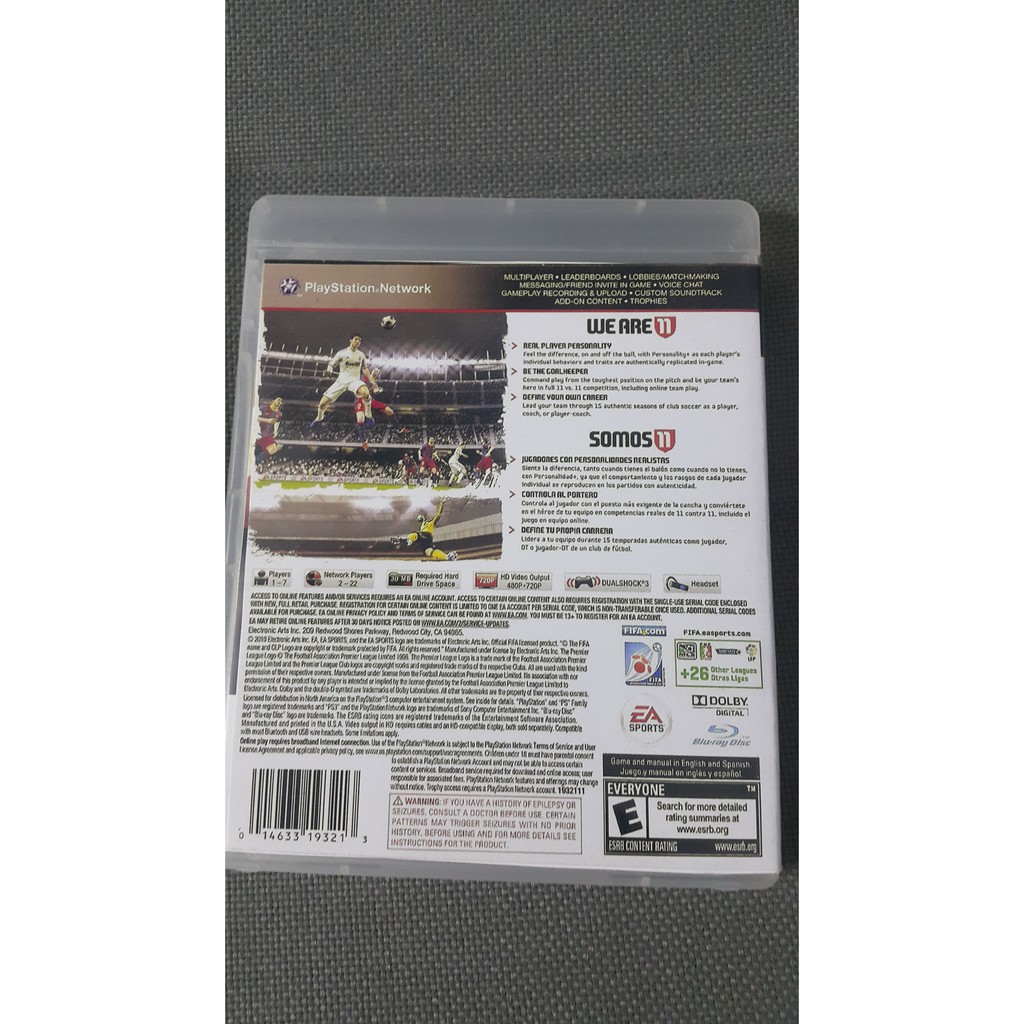 Đĩa game PS3 FIFA 11 và Fifa Soccer 11 hộp đầy đủ