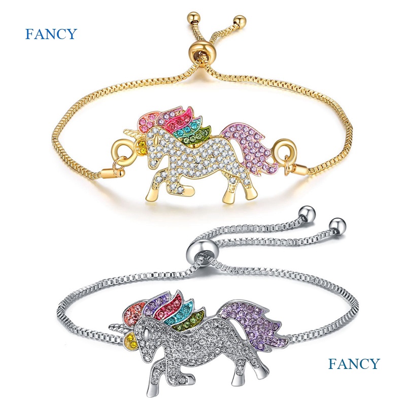 Vòng Tay Hình Kỳ Lân Đính Đá Sáng Tạo Thời Trang Cho Nữ