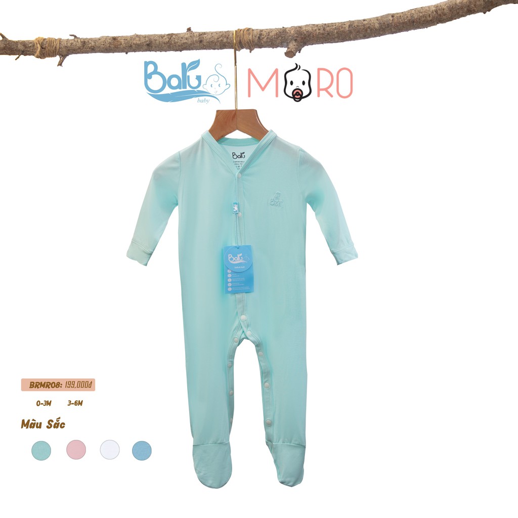 BODY DÀI TAY/BODY LIỀN TẤT CÀI GIỮA SỢI TRE ORGANIC BARU BABY