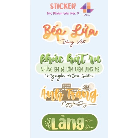 Sticker Văn Học 9