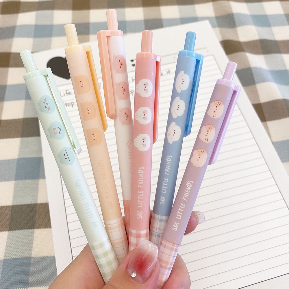 Bút Bi Cute Mực đen WINZIGE bút gel bấm 0.5mm kiểu dáng động vật sử đồ dùng học tập dễ thương giá rẻ