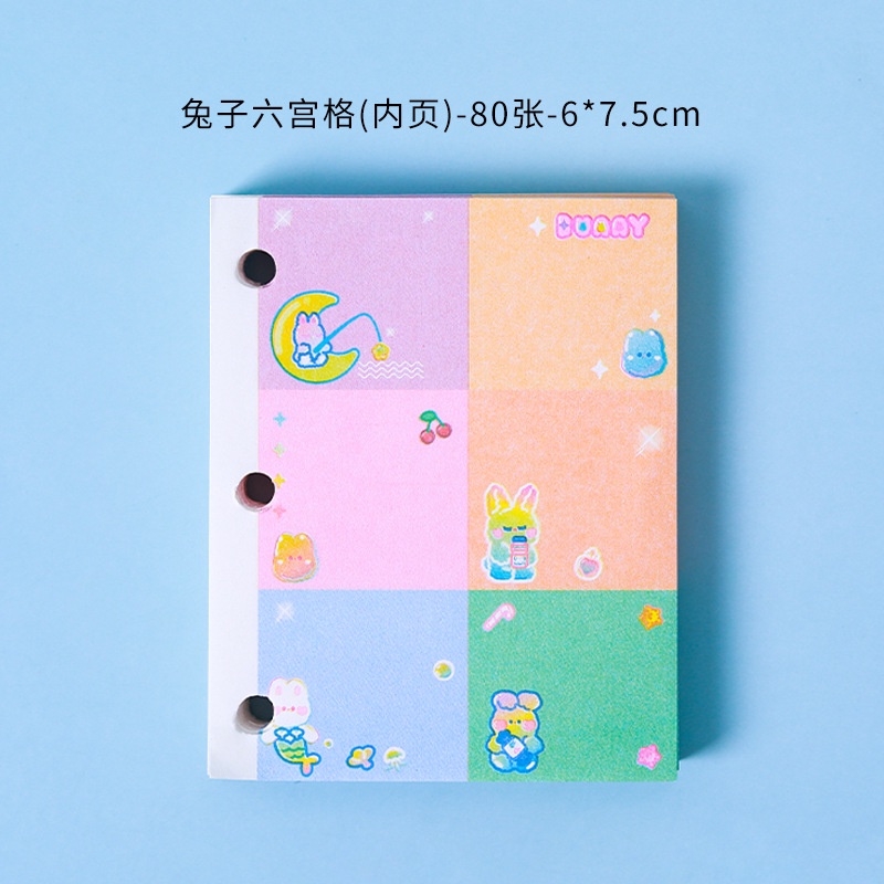 Sổ tay mini cute bìa da còng A7 full set gồm file giấy, bút, móc treo, sticker ,flashcard xinh10 màu đáng yêu