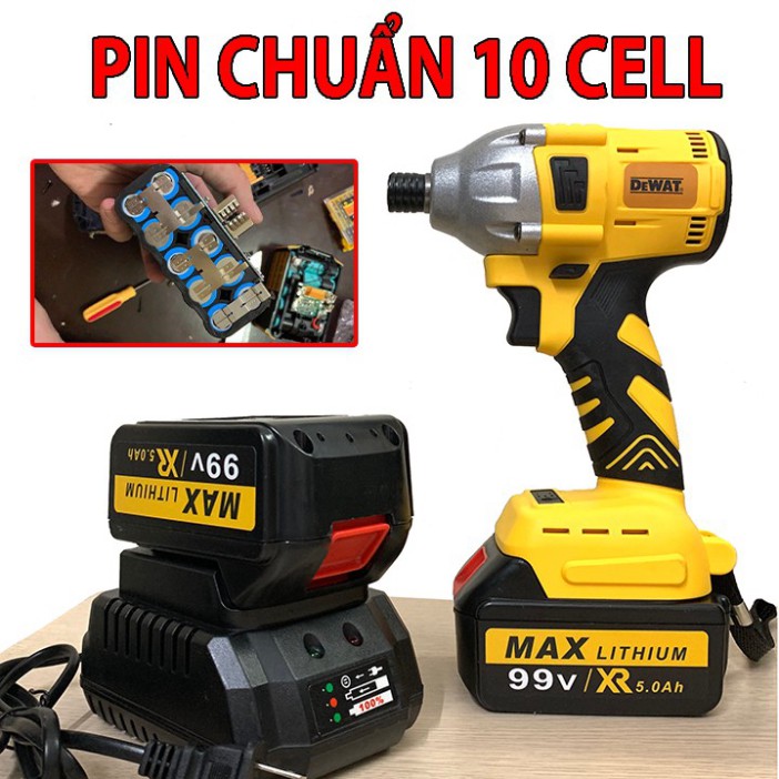 {HÀNG SẴN} Máy Bắt Vít Chuyên Dụng Dewat 99V 2-PIN được tặng kèm đầu bắt vít + bắn tôn + đầu chuyển sang chế độ bulong