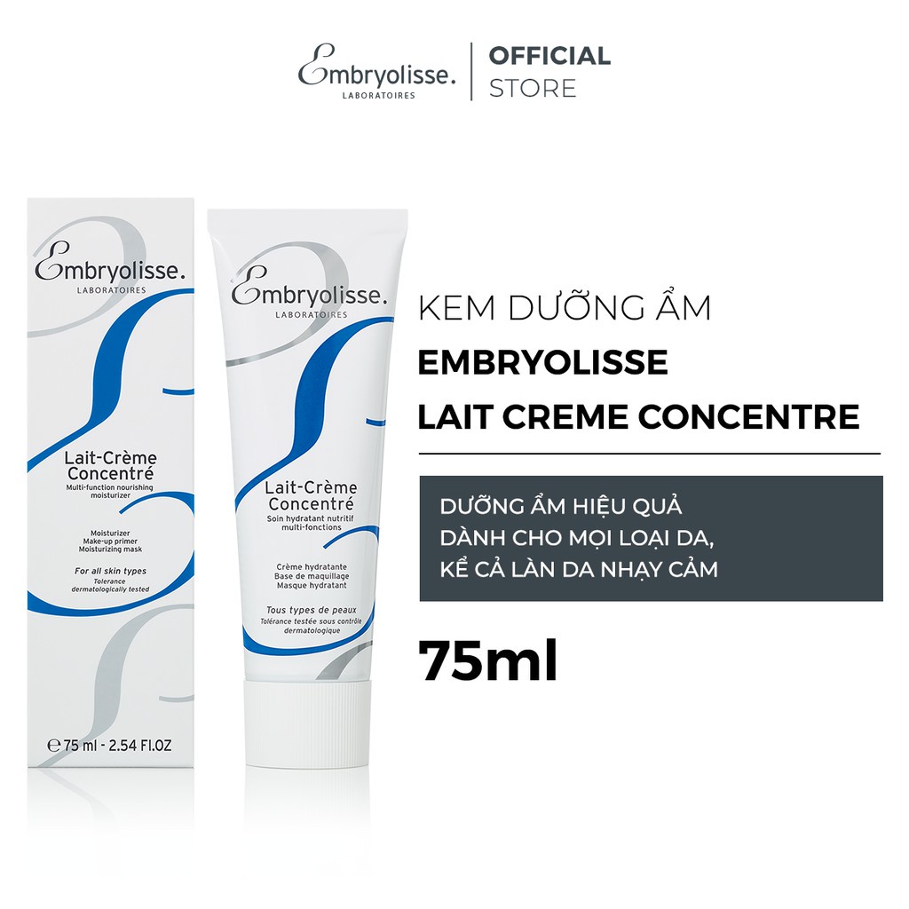 Kem Dưỡng Ẩm, Sáng Bóng, Siêu Phục Hồi Da Embryolisse Lait Creme Concentre 75ML