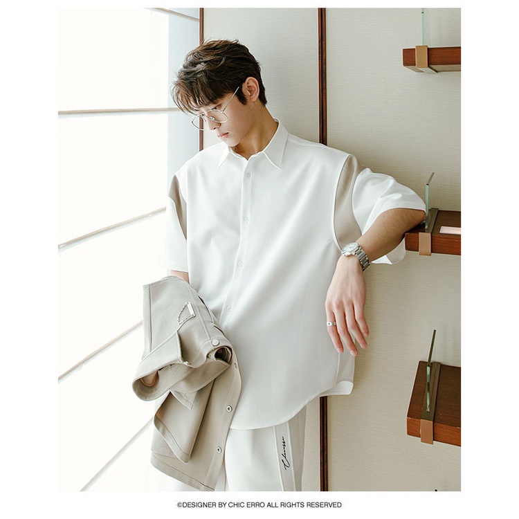 Áo Sơ Mi Tay Ngắn MAVOTA  Áo Sơ Mi Họa Tiết Phong Cách Hàn Quốc Thời Trang  Dành Cho Nam Và Nữ ASM46