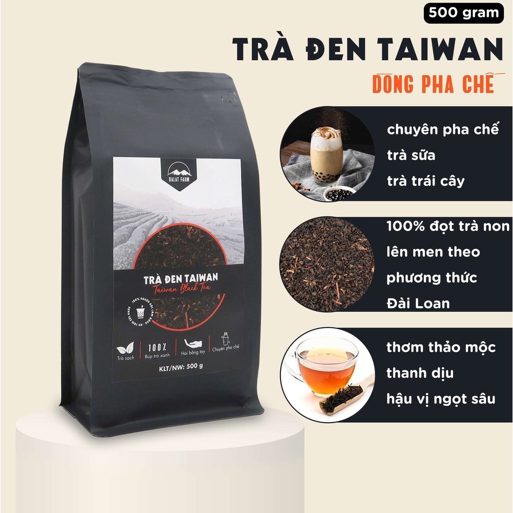 Trà Đen Taiwan DalatFarm - Túi 500g