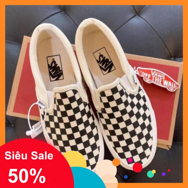 Giày Thể Thao Sneaker 𝐕𝐀𝐍𝐒 Caro lười Cực Hot 2021