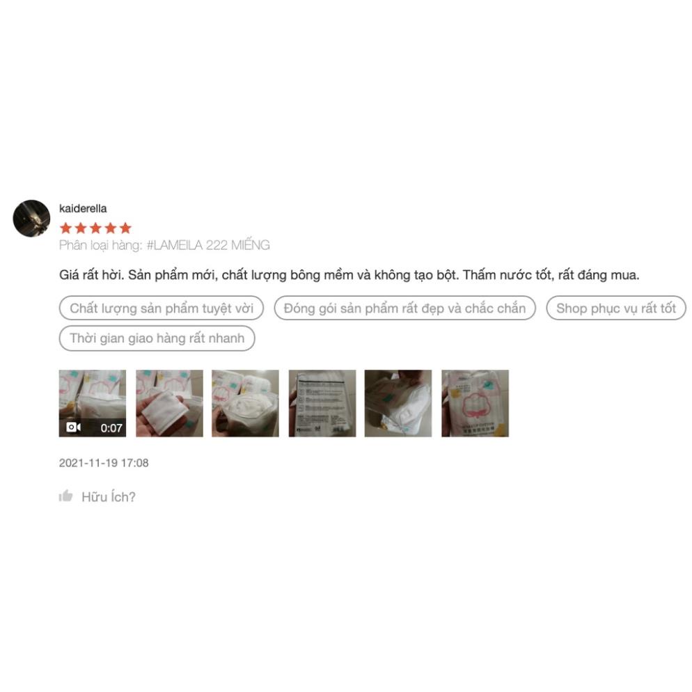 [FREESHIP❤️] Bông tẩy trang cotton pads 3 lớp túi 222 miếng hàng nội địa trung siêu mịn