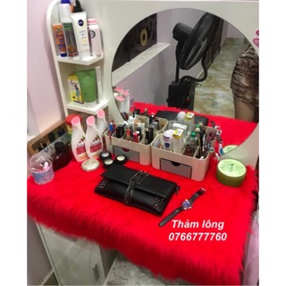 Thảm lông dài lót kệ lót bàn trang điểm nhiều size