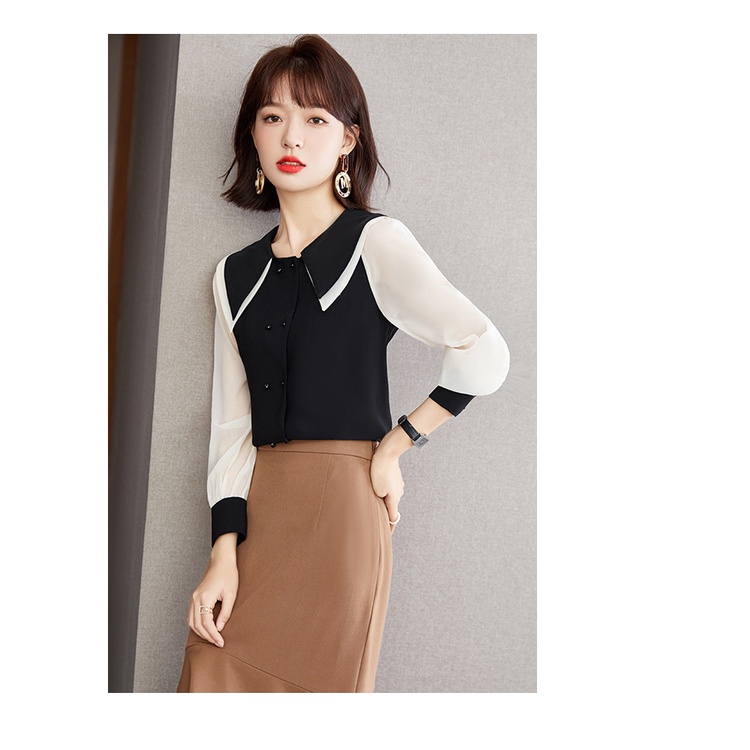 GT8145 Áo chiffon nữ dài tay hàng nhập Mã sản phẩm