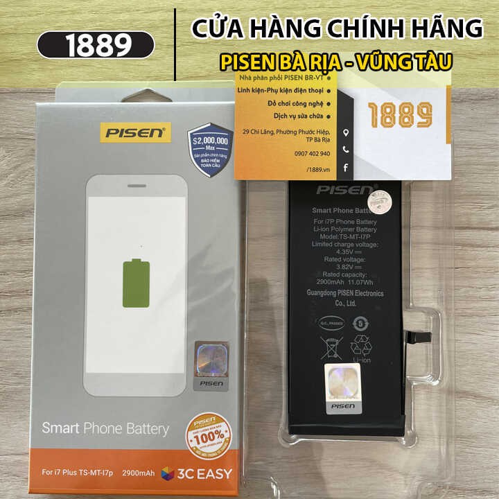 PIN PISEN IPHONE DUNG LƯỢNG CHUẨN CHO IPHONE 5S/6/ 6S/ 6 PLUS/ 6S PLUS/ 7/ 7 PLUS/ 8/ 8 PLUS - XS MAX -  HÀNG CHÍNH HÃNG