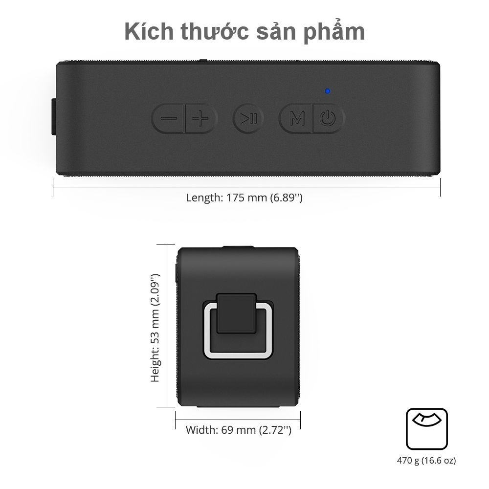 ۩ ✪ CHÍNH HÃNG Loa Bluetooth Tronsmart Element T2 Plus di động 20W, Chống nước IPX7